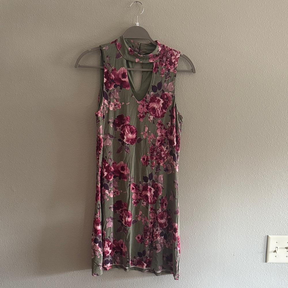 Alya Green and Pink Floral Dress